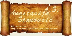 Anastasija Stanovčić vizit kartica